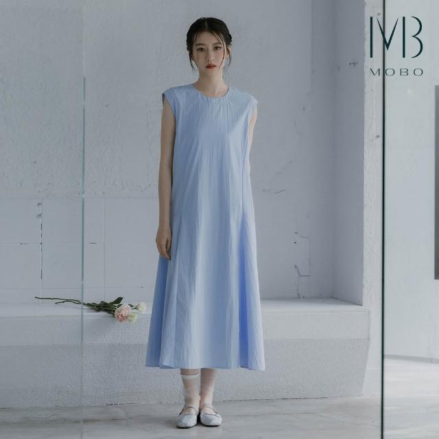 【MO-BO】剪接線收腰長洋裝