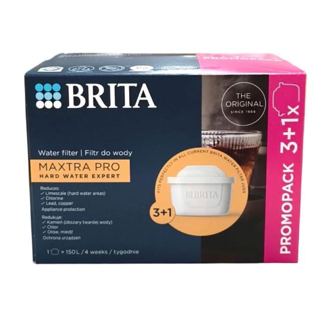 【BRITA】MAXTRA Pro Hard Water Expert 去水垢濾芯 (3+1裝) 8入 (歐規平輸/增強去水垢50％)