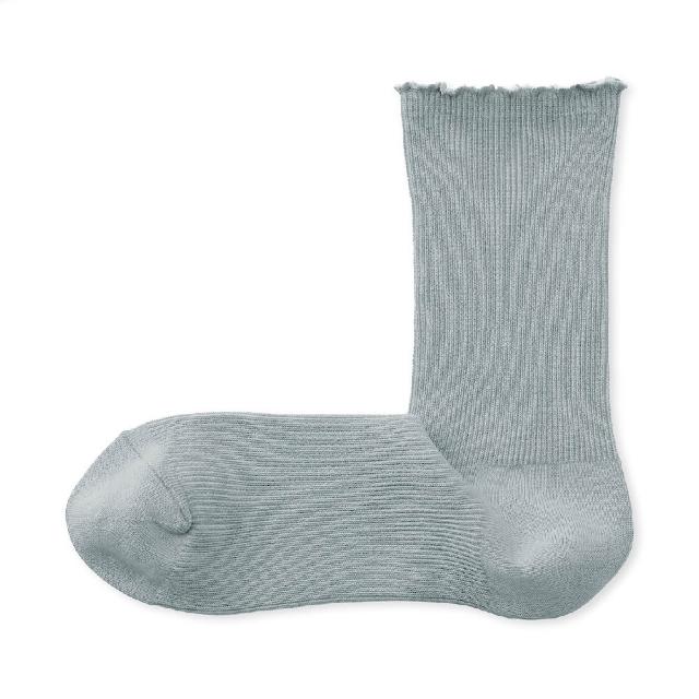 【MUJI 無印良品】女足口柔軟莫代爾混捲邊直角襪23-25cm(柔白/灰銀/深灰/黑色/煙燻粉/煙燻綠/紫紅/淡棕)