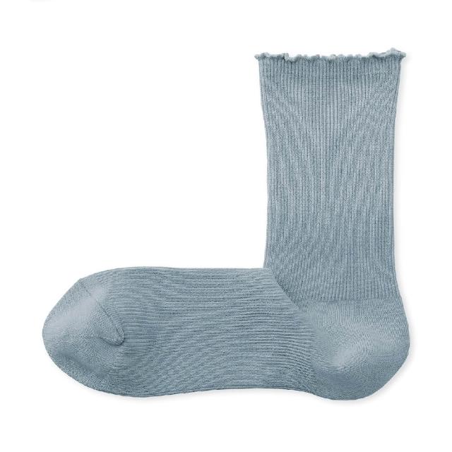【MUJI 無印良品】女足口柔軟莫代爾混捲邊直角襪23-25cm(柔白/灰銀/深灰/黑色/煙燻粉/煙燻綠/紫紅/淡棕)