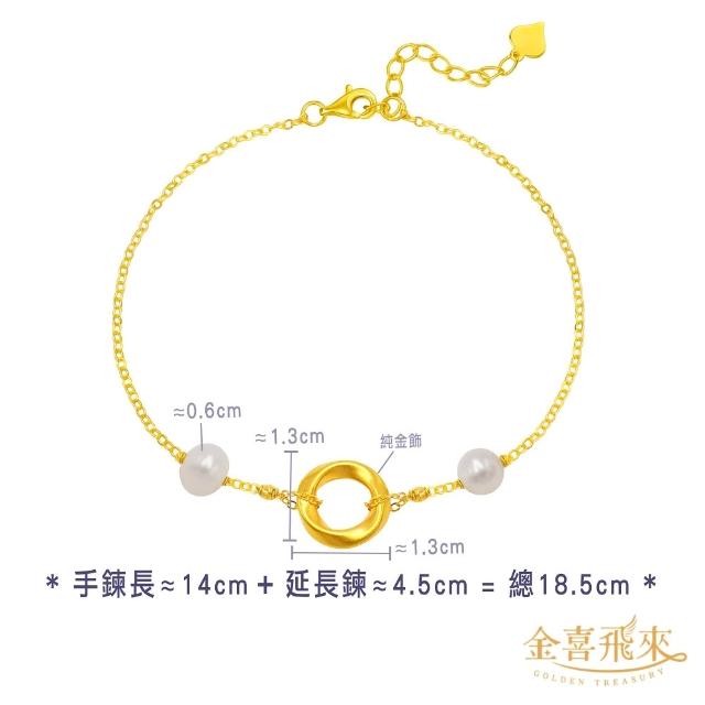 【金喜飛來】黃金手鍊莫比烏斯誕生石多款選(0.07錢±0.03)