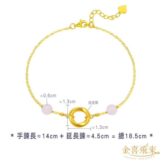 【金喜飛來】黃金手鍊莫比烏斯誕生石多款選(0.07錢±0.03)