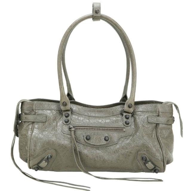 【Balenciaga 巴黎世家】Le City East-West 揉製羊皮肩背法棍包 機車包(多色可選)
