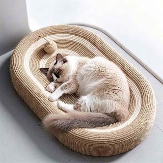小山 劍麻貓抓板 65cm 耐磨不掉屑 麻繩貓窩 貓爪盤 貓窩 磨爪板 寵物窩 貓抓板窩 貓玩具 貓爪窩