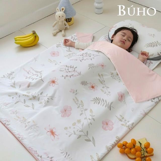 【BUHO 布歐】零度冰眠紗涼感兒童睡墊三件組《多款任選》(鋪棉睡墊+涼被+記憶枕)