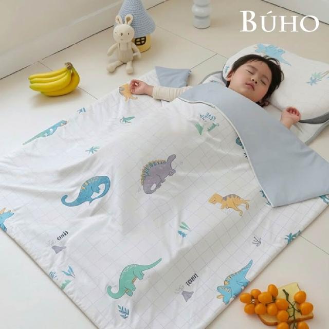 【BUHO 布歐】零度冰眠紗涼感兒童睡墊三件組《多款任選》(鋪棉睡墊+涼被+記憶枕)