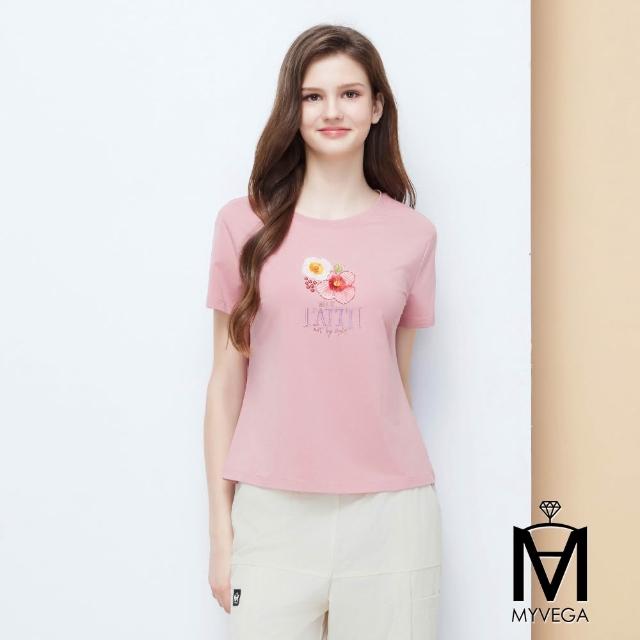 【MYVEGA 麥雪爾】MA涼感莫代爾棉/冰瓷棉印花刺繡上衣-多款任選(日系/女上衣/涼感/短袖)