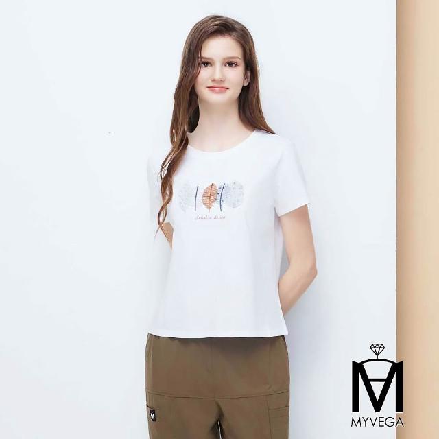 【MYVEGA 麥雪爾】MA涼感莫代爾棉/冰瓷棉印花刺繡上衣-多款任選(日系/女上衣/涼感/短袖)