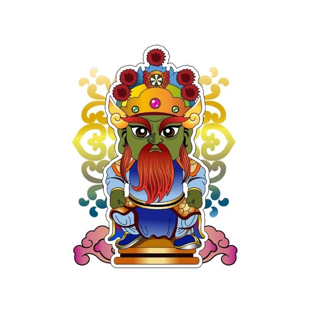 【老食說】神尊發財四寶組 平安發財米 彩繪神尊煎餅 彩繪開運籤詩牛奶棒 元寶關廟麵
