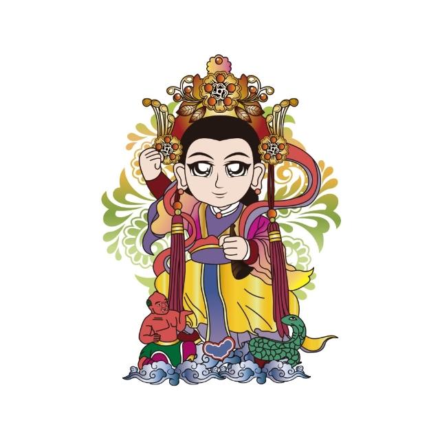 【老食說】神尊發財四寶組 平安發財米 彩繪神尊煎餅 彩繪開運籤詩牛奶棒 元寶關廟麵