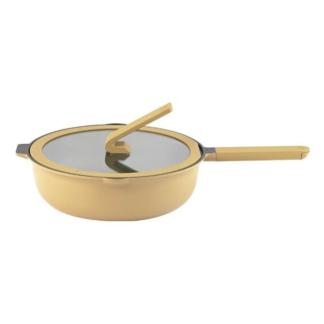 【WOKY 沃廚】哈哈鍋3.0 不沾深煎鍋26cm (含玻璃鍋蓋)