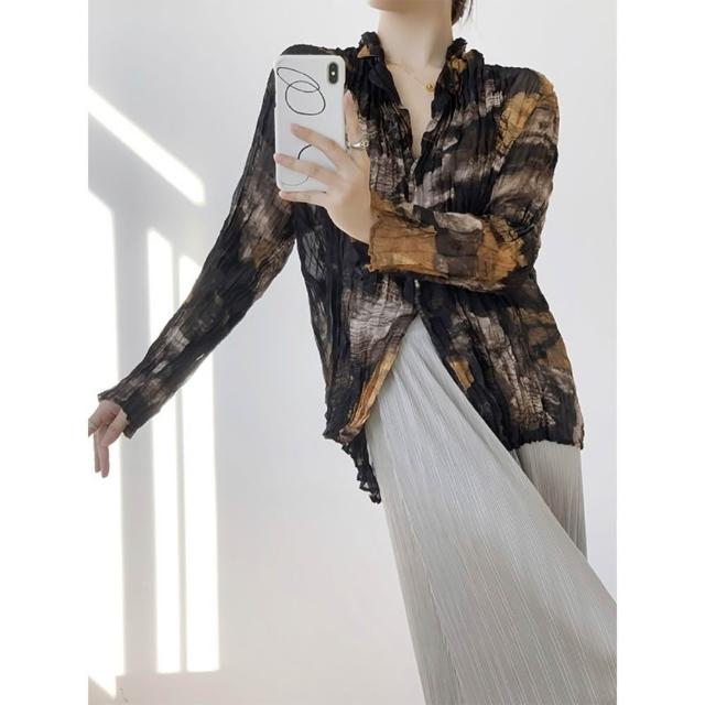 【巴黎精品】現貨+預購 三宅風皺褶衣服連身裙褶皺上衣洋裝名媛大尺碼女裝(無袖長裙女裙子5款b1a76 C)