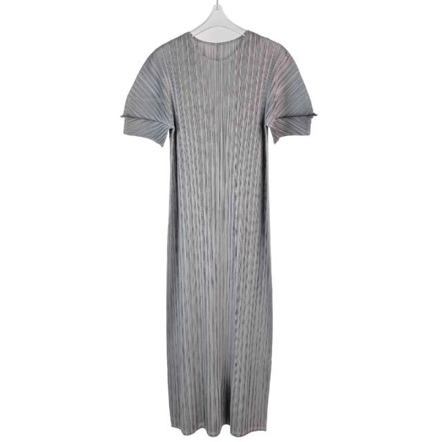 【巴黎精品】現貨+預購 三宅風皺褶衣服連身裙褶皺上衣洋裝名媛大尺碼女裝(無袖長裙女裙子5款b1a76 C)