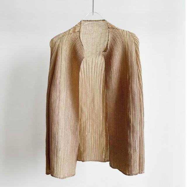 【巴黎精品】現貨+預購 三宅風皺褶衣服外套高級摺衣罩衫襯衫顯瘦大尺碼女裝(寬鬆防曬女外套多款3款b1a77 B)
