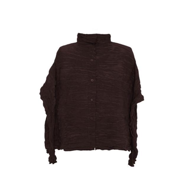 【巴黎精品】現貨+預購 三宅風皺褶衣服外套高級摺衣罩衫襯衫顯瘦大尺碼女裝(寬鬆防曬女外套多款3款b1a77 B)
