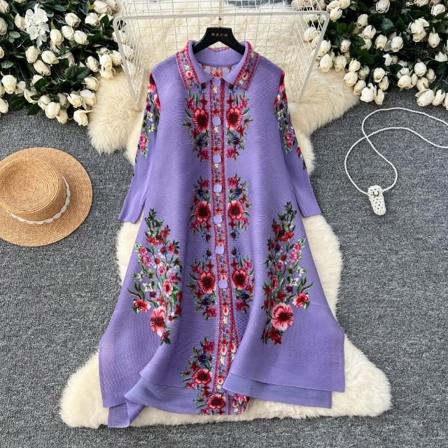 【巴黎精品】現貨+預購 三宅風皺褶衣服外套高級摺衣罩衫襯衫顯瘦大尺碼女裝(寬鬆防曬女外套多款3款b1a77 B)