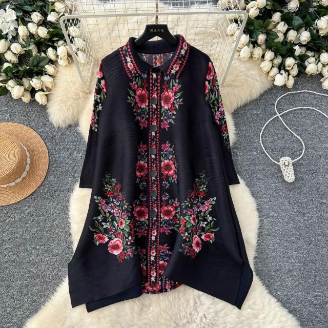 【巴黎精品】現貨+預購 三宅風皺褶衣服外套高級摺衣罩衫襯衫顯瘦大尺碼女裝(寬鬆防曬女外套多款3款b1a77 B)