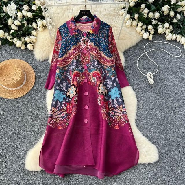 【巴黎精品】現貨+預購 三宅風皺褶衣服外套高級摺衣罩衫襯衫顯瘦大尺碼女裝(寬鬆防曬女外套多款3款b1a77 B)
