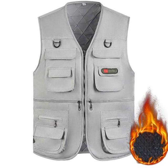 【巴黎精品】現貨+預購 男工裝背心男外套休閒戶外機能加絨釣魚背心(露營戰術攝影登山單車速乾透氣6色b1a99)