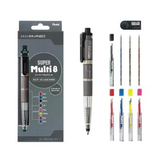 【Pentel 飛龍】Multi8 設計家專用8色筆 12色套組 XPH803ST