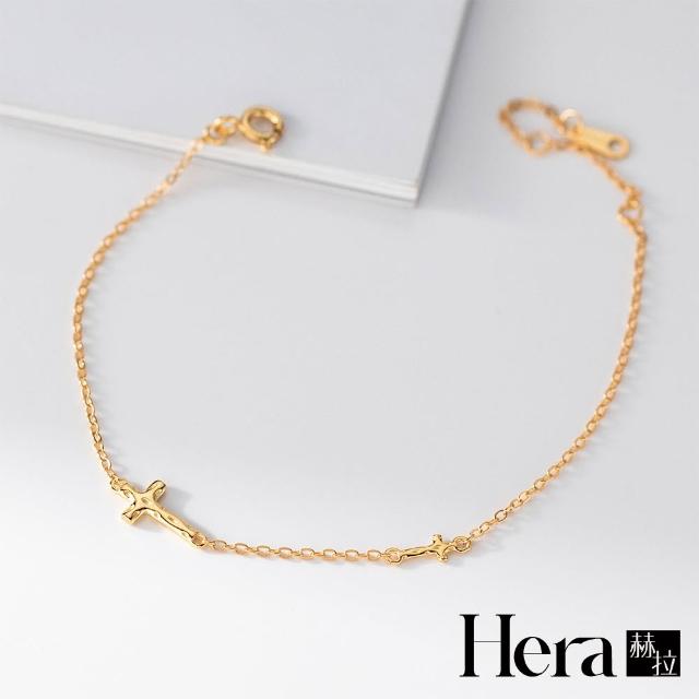 【HERA 赫拉】鍍14K金十字架手鍊 H115070601(十字架 手鍊)