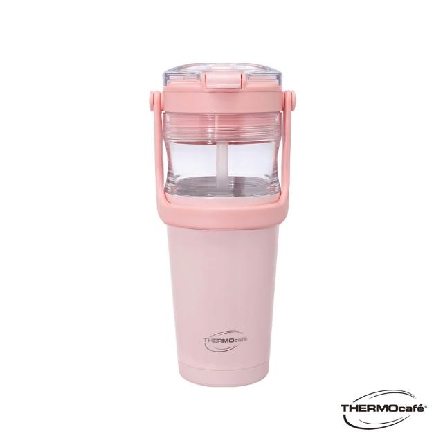 【THERMOcafe 凱菲】買1送1_雙層真空保溫陶瓷塗層快拆隨手瓶620ml(TCDB-700S)