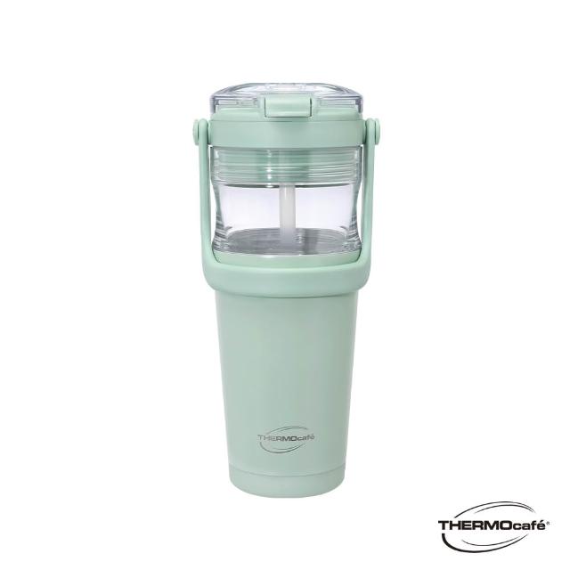 【THERMOcafe 凱菲】買1送1_雙層真空保溫陶瓷塗層快拆隨手瓶620ml(TCDB-700S)