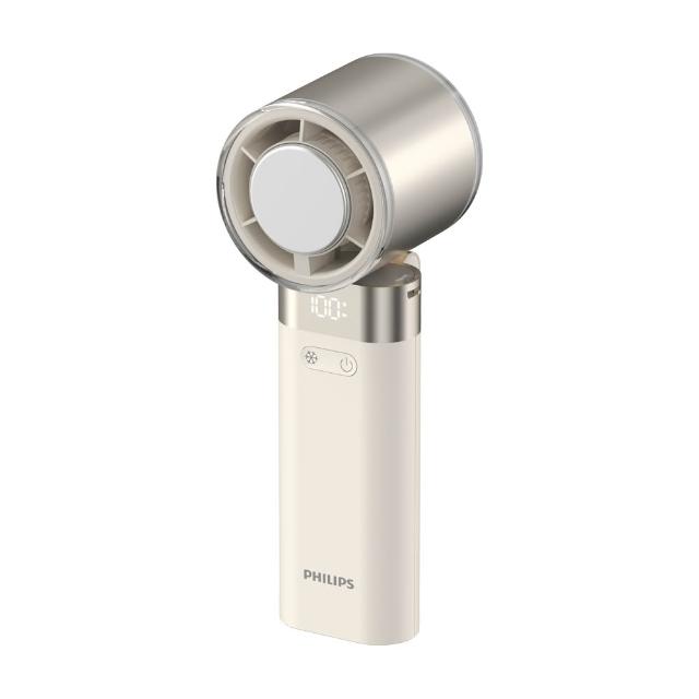 【Philips 飛利浦】超值2入組-3色可選-製冷 高速100檔手持風扇 Type-C充電/LED顯示(ACR3144)