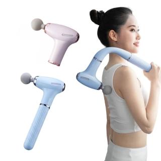 【KINYO】3in1不求人感應式加長筋膜槍FG-90(全身360度皆可按 3種組合方式)
