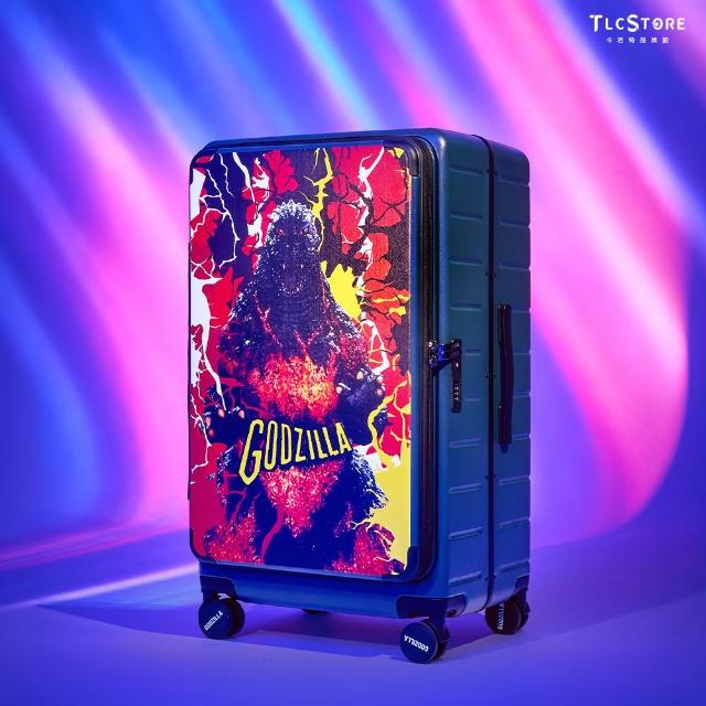 【TLCSTORE】Godzilla哥吉拉 28吋鋁框上掀行李箱 前開行李箱(2年保固 TSA海關鎖)
