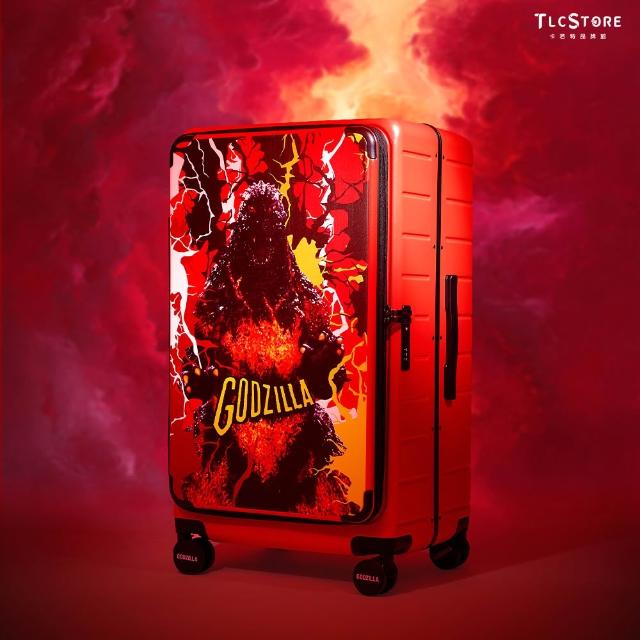 【TLCSTORE】Godzilla哥吉拉 28吋鋁框上掀行李箱 前開行李箱(2年保固 TSA海關鎖)