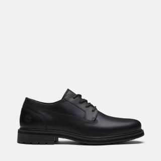 【Timberland】男款黑色皮革休閒鞋(A2Q7GW02)