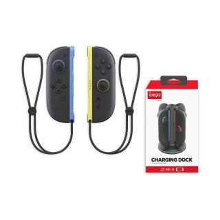 【Nintendo 任天堂】NS2 Switch 2 Joy-Con 2 手把 控制器 藍色／淺黃（+副廠充電座）