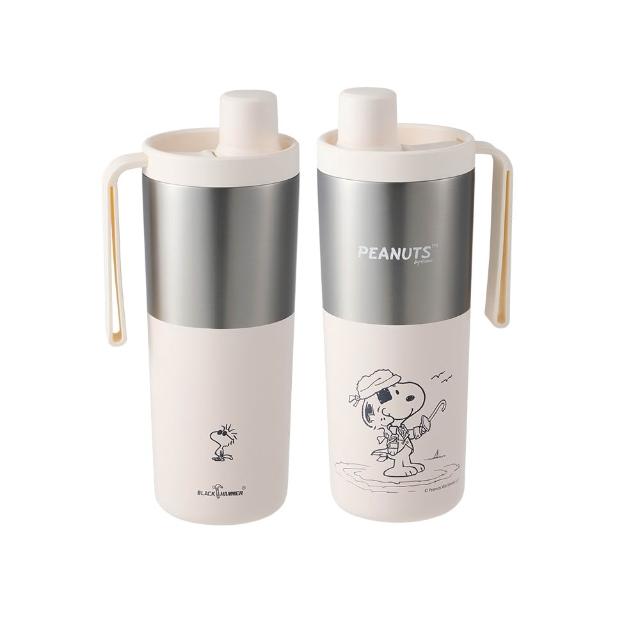 【BLACK HAMMER】SNOOPY 316不鏽鋼保溫保冰吸管杯860ml+迷你保溫口袋杯380ml