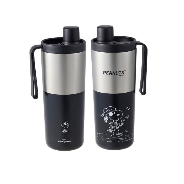 【BLACK HAMMER】SNOOPY 316不鏽鋼保溫保冰吸管杯860ml+迷你保溫口袋杯380ml