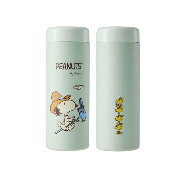 【BLACK HAMMER】SNOOPY 316不鏽鋼保溫保冰吸管杯860ml+迷你保溫口袋杯380ml