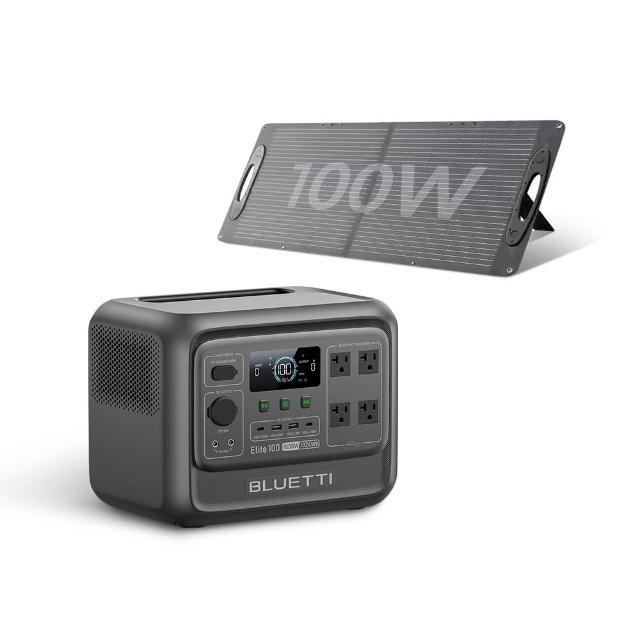 【BLUETTI】1800W電吉拉mini儲能電源+100W太陽能板(戶外行動電源／行動電站／移動電源／露營電源)