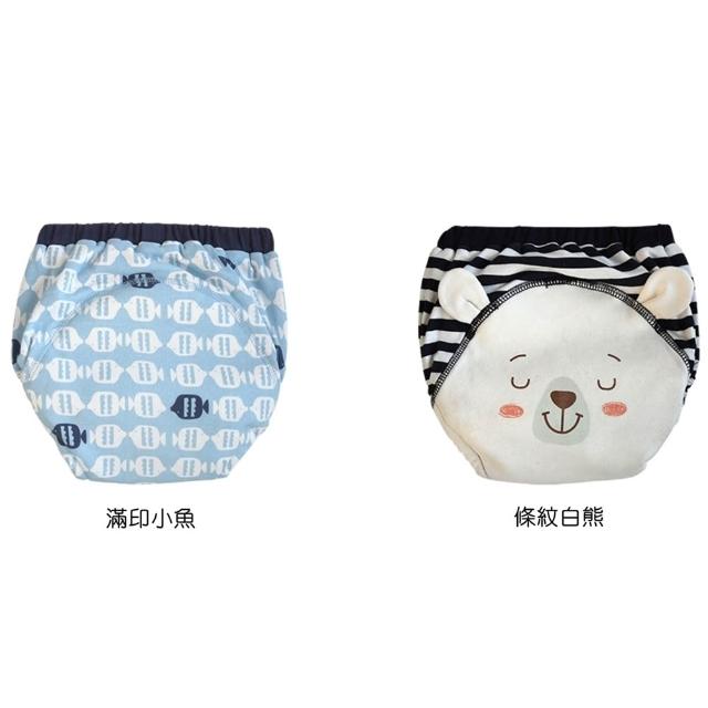 【橘魔法】（2件一組）男童可愛動物純棉4層防漏防水學習褲 兒童 童裝 尿布褲 內褲 屁屁褲 戒尿布