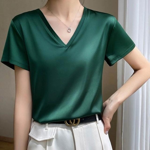 【巴黎精品】現貨限搶 頂級法式絲質上衣緞面背心名媛絲綢冰絲襯衫天絲無袖女T恤(純色3款a1iz25 C)