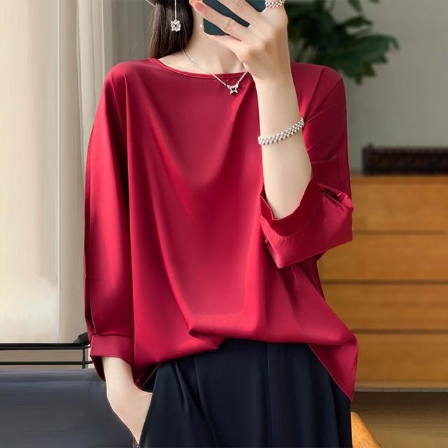 【巴黎精品】現貨限搶 頂級法式絲質上衣緞面背心名媛絲綢冰絲襯衫天絲無袖女T恤(純色3款a1iz25 C)