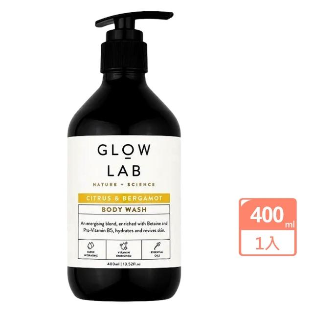 紐西蘭GLOW LAB植物精油沐浴露400ml任選1入-椰子檀香/佛手柑橘/黑莓月桂葉(國際航空版)