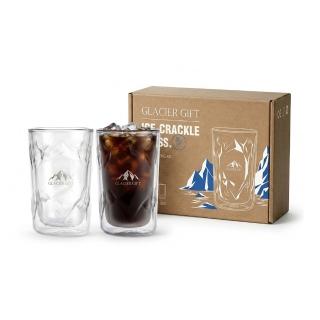 【TAI LI 太力】雙層冰裂杯2入禮盒組H15(咖啡杯 水杯 玻璃杯 耐冷熱 聖誕禮物 交換禮物)