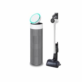 【LG 樂金】小宅淨化組 雙層360循環扇空氣清淨機+A9 Air濕拖無線吸塵器(AS551GW60/A7-LITEMOP)
