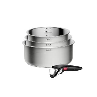 【Tefal 特福】精銳巧變精靈系列不鏽鋼湯鍋4件組(適用電磁爐)