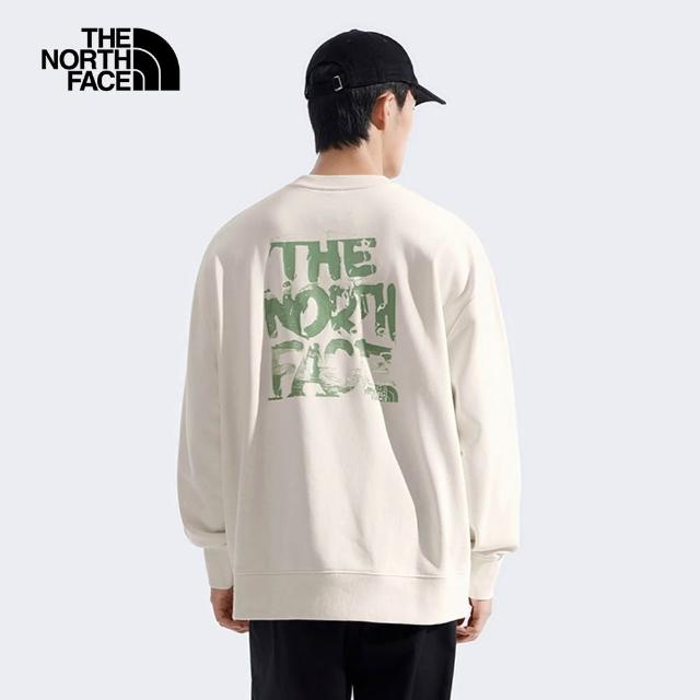 【The North Face】男女款LOGO印花長袖帽T/大學T (多色可選)