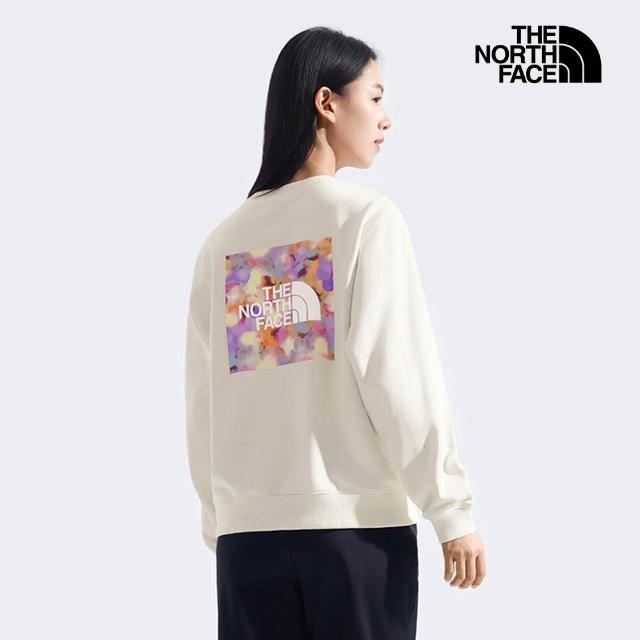 【The North Face】男女款LOGO印花長袖帽T/大學T (多色可選)