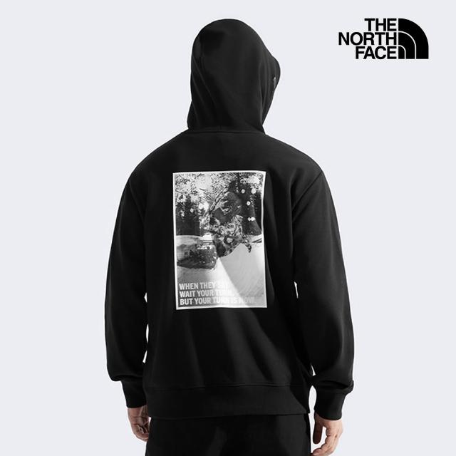 【The North Face】男女款LOGO印花長袖帽T/大學T (多色可選)