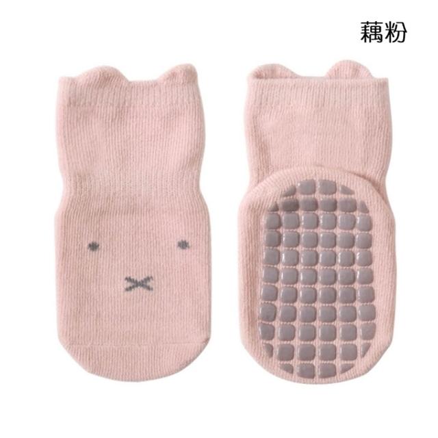 【橘魔法】大地色系動物表情地板襪 男童 女童 兒童 童裝 防滑膠點 襪子 室內襪 鞋襪
