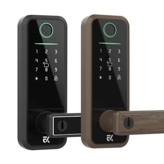 【EASYKEY】EK R113 把手型 智慧電子鎖/智能鎖/輔助鎖-黑色 (指紋│卡片│密碼│鑰匙│APP)