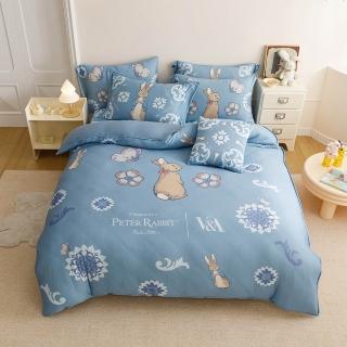 【PETER RABBIT 比得兔】床包兩用被七件組-雙人(多款任選/正版授權/比得兔與V&A博物館)